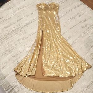 Gorgeous Golden Sequin Dress - Size Medium - Made by Ariabyaa Designer